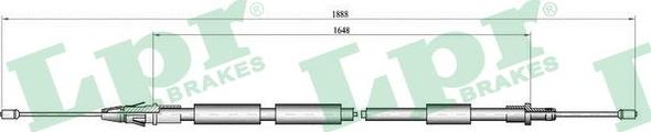 LPR C0106B - Тросик, cтояночный тормоз autospares.lv