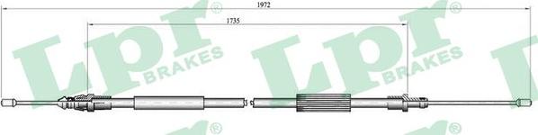 LPR C0107B - Тросик, cтояночный тормоз autospares.lv