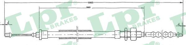 LPR C0114B - Тросик, cтояночный тормоз autospares.lv