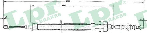 LPR C0110B - Тросик, cтояночный тормоз autospares.lv