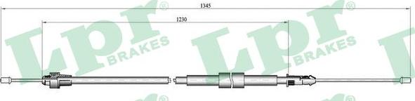 LPR C0138B - Тросик, cтояночный тормоз autospares.lv