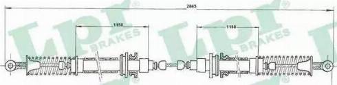 LPR C0178B - Тросик, cтояночный тормоз autospares.lv