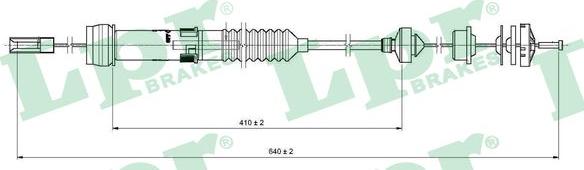 LPR C0333C - Трос, управление сцеплением autospares.lv