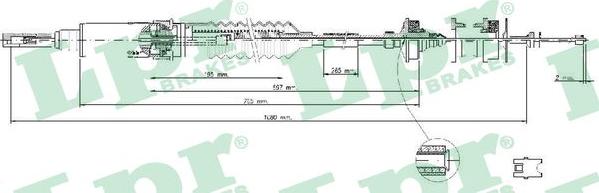 LPR C0240C - Трос, управление сцеплением autospares.lv