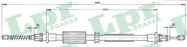 LPR C0264B - Тросик, cтояночный тормоз autospares.lv