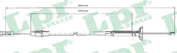 LPR C0263C - Трос, управление сцеплением autospares.lv