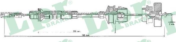 LPR C0218C - Трос, управление сцеплением autospares.lv