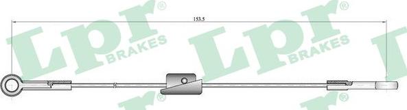 LPR C0222B - Тросик, cтояночный тормоз autospares.lv