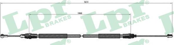 LPR C0749B - Тросик, cтояночный тормоз autospares.lv