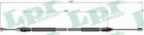 LPR C0750B - Тросик, cтояночный тормоз autospares.lv