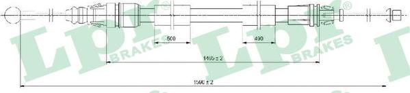 LPR C0721B - Тросик, cтояночный тормоз autospares.lv