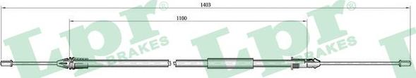 LPR C1002B - Тросик, cтояночный тормоз autospares.lv