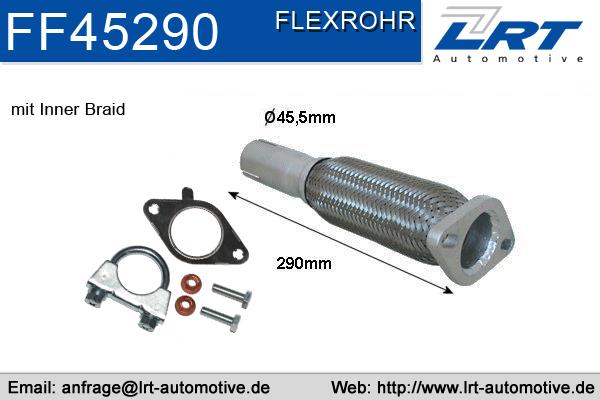 LRT FF45290 - Гофрированная труба, выхлопная система autospares.lv