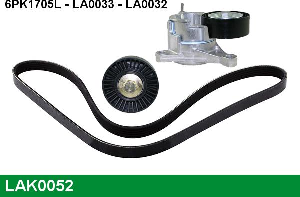 LUCAS LAK0052 - Поликлиновый ременный комплект autospares.lv