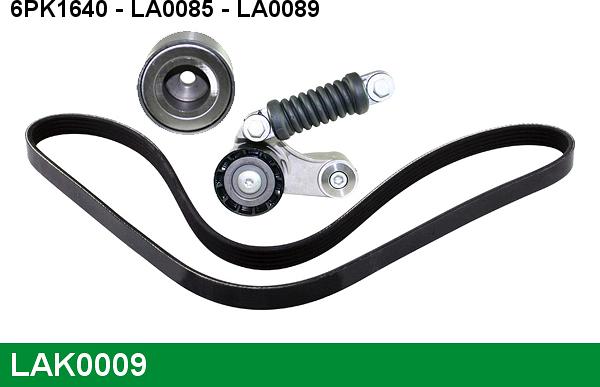 LUCAS LAK0009 - Поликлиновый ременный комплект autospares.lv