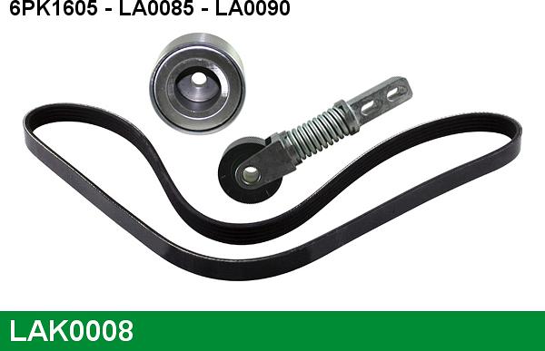 LUCAS LAK0008 - Поликлиновый ременный комплект autospares.lv