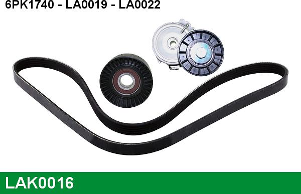 LUCAS LAK0016 - Поликлиновый ременный комплект autospares.lv