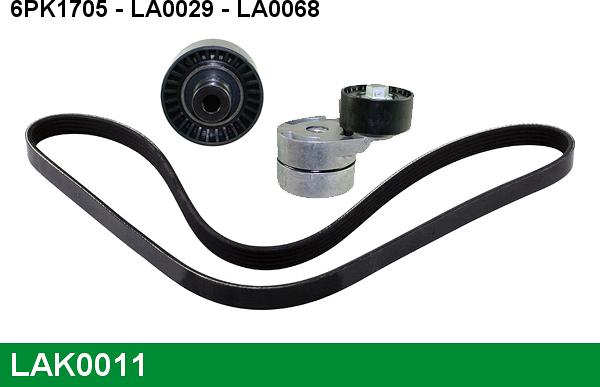LUCAS LAK0011 - Поликлиновый ременный комплект autospares.lv