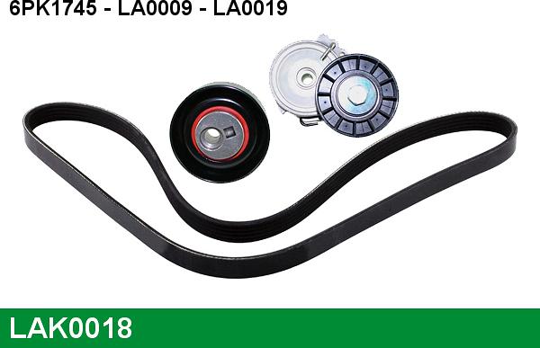 LUCAS LAK0018 - Поликлиновый ременный комплект autospares.lv