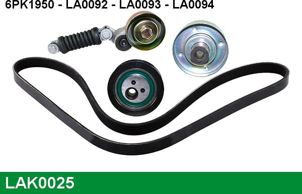 LUCAS LAK0025 - Поликлиновый ременный комплект autospares.lv