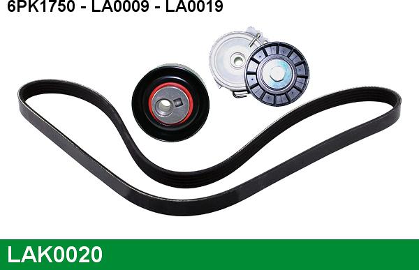 LUCAS LAK0020 - Поликлиновый ременный комплект autospares.lv