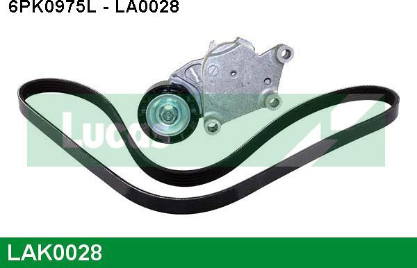 LUCAS LAK0028 - Поликлиновый ременный комплект autospares.lv