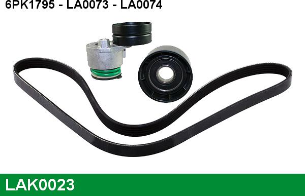 LUCAS LAK0023 - Поликлиновый ременный комплект autospares.lv