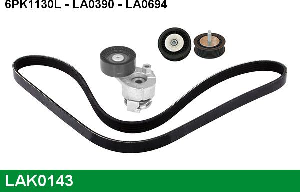 LUCAS LAK0143 - Поликлиновый ременный комплект autospares.lv