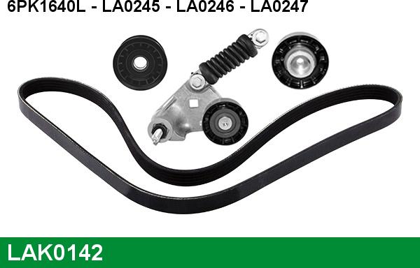 LUCAS LAK0142 - Поликлиновый ременный комплект autospares.lv