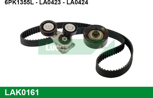 LUCAS LAK0161 - Поликлиновый ременный комплект autospares.lv
