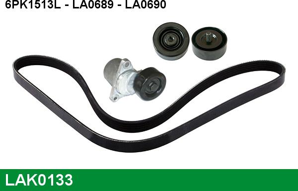 LUCAS LAK0133 - Поликлиновый ременный комплект autospares.lv