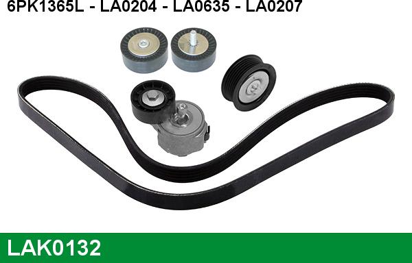 LUCAS LAK0132 - Поликлиновый ременный комплект autospares.lv