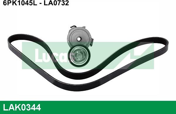 LUCAS LAK0344 - Поликлиновый ременный комплект autospares.lv