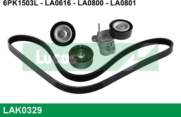 LUCAS LAK0329 - Поликлиновый ременный комплект autospares.lv