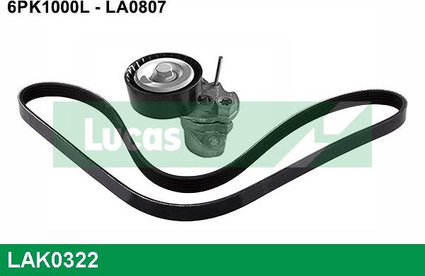 LUCAS LAK0322 - Поликлиновый ременный комплект autospares.lv