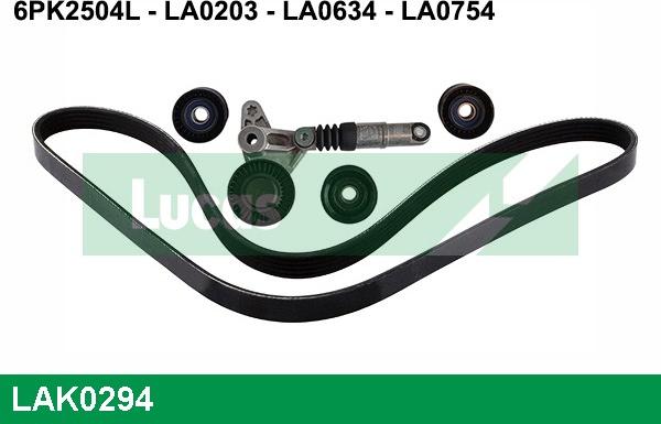 LUCAS LAK0294 - Поликлиновый ременный комплект autospares.lv