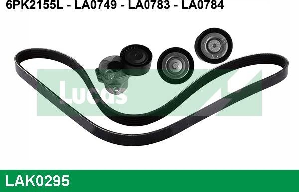 LUCAS LAK0295 - Поликлиновый ременный комплект autospares.lv