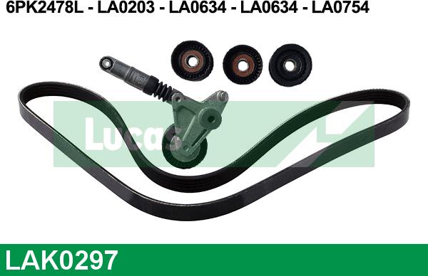 LUCAS LAK0297 - Поликлиновый ременный комплект autospares.lv