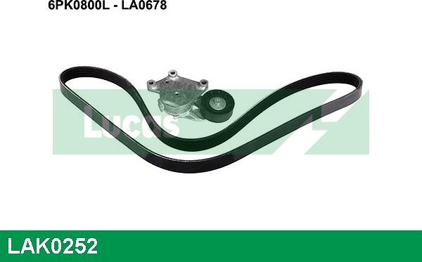 LUCAS LAK0252 - Поликлиновый ременный комплект autospares.lv
