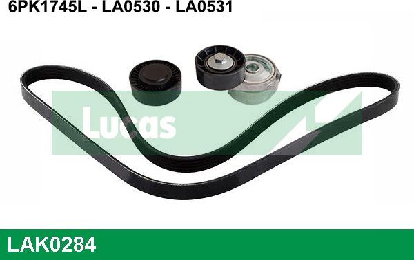 LUCAS LAK0284 - Поликлиновый ременный комплект autospares.lv