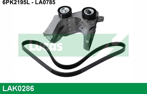 LUCAS LAK0286 - Поликлиновый ременный комплект autospares.lv