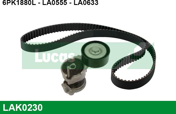 LUCAS LAK0230 - Поликлиновый ременный комплект autospares.lv