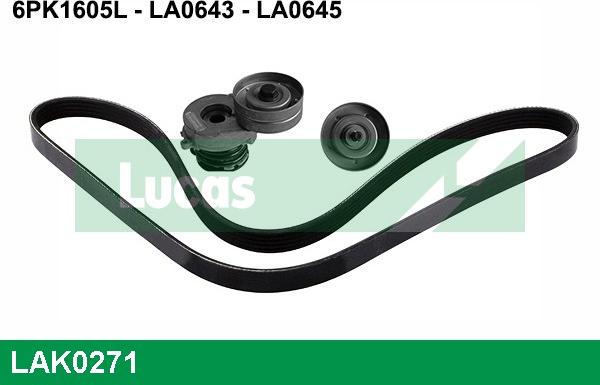 LUCAS LAK0271 - Поликлиновый ременный комплект autospares.lv