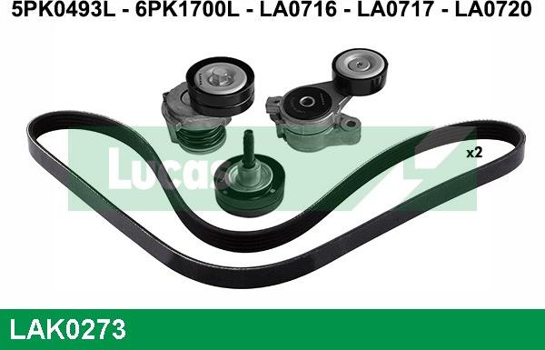 LUCAS LAK0273 - Поликлиновый ременный комплект autospares.lv