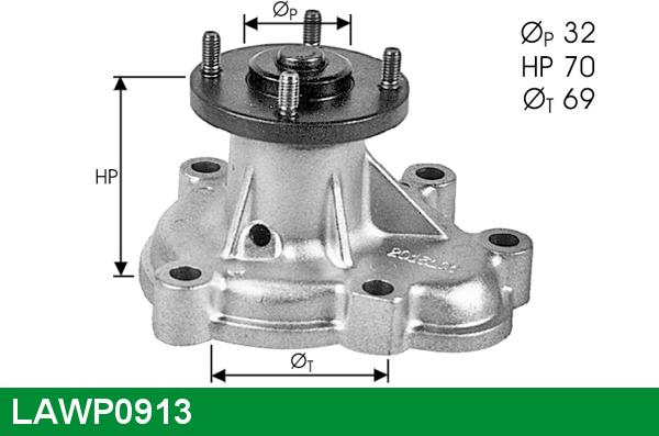 LUCAS LAWP0913 - Водяной насос autospares.lv