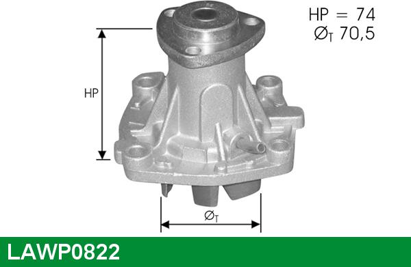 LUCAS LAWP0822 - Водяной насос autospares.lv