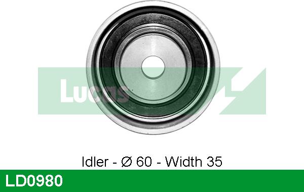 LUCAS LD0980 - Натяжной ролик, зубчатый ремень ГРМ autospares.lv