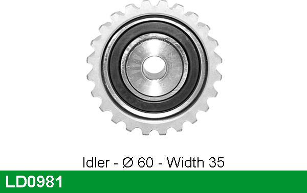 LUCAS LD0981 - Натяжной ролик, зубчатый ремень ГРМ autospares.lv