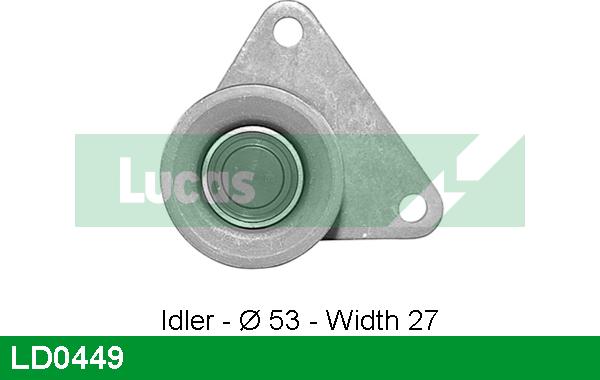 LUCAS LD0449 - Натяжной ролик, зубчатый ремень ГРМ autospares.lv