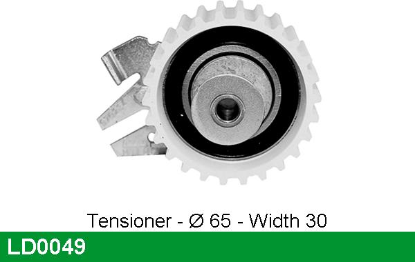 LUCAS LD0049 - Натяжной ролик, зубчатый ремень ГРМ autospares.lv